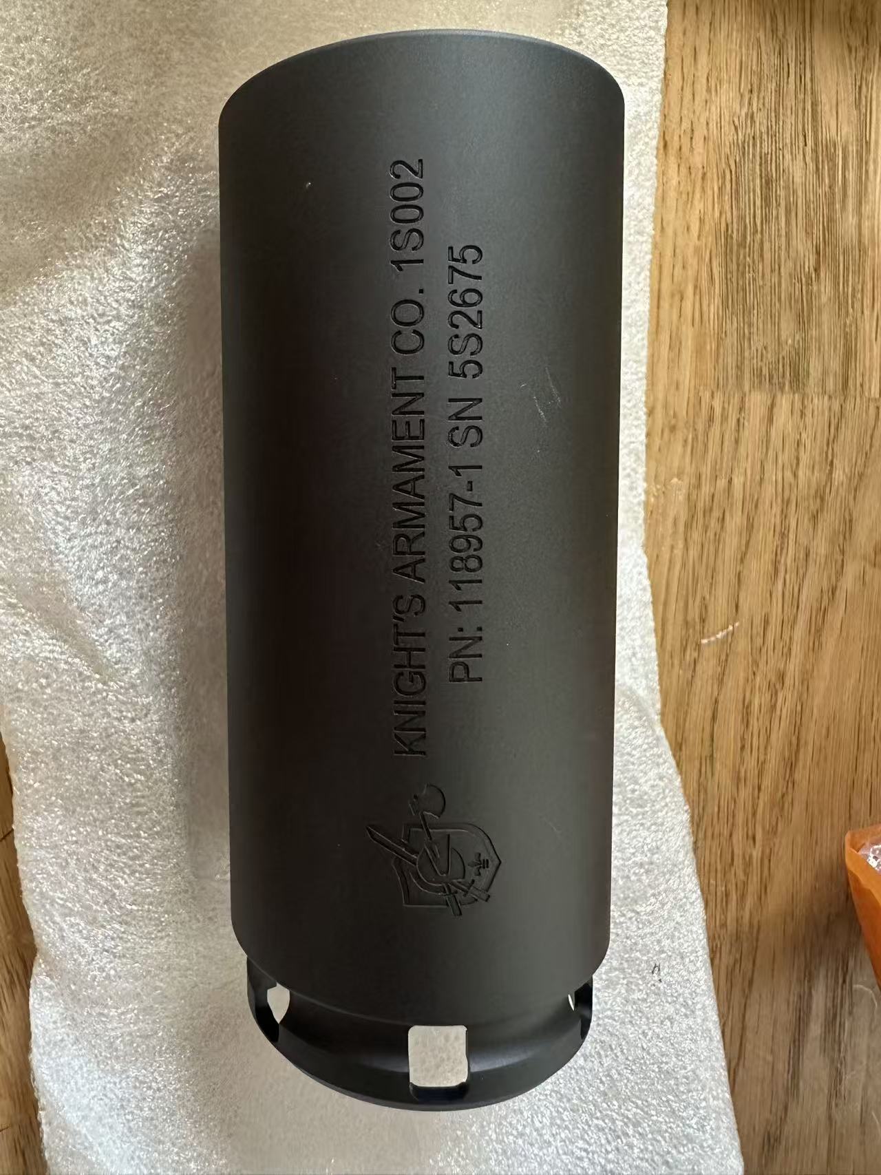Angry Gun KAC Style QDC/MCQ-PRT airsoft mock suppressor for KS1 L403A1 builds, 14mm CCW included accessories