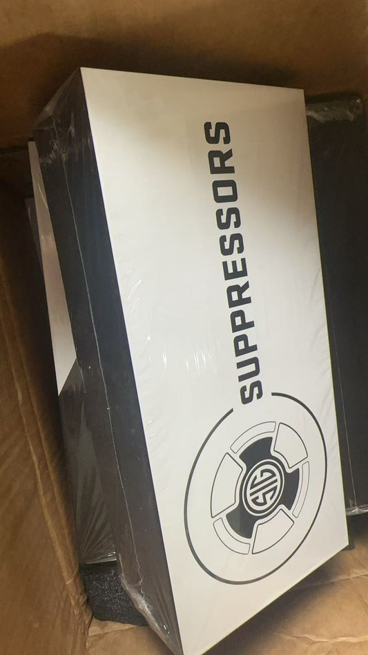 Airsoft Mock Suppressor – 14mm CCW, Sig SLX.300blk Suppressor Style + Muzzle Brake (Replica Only)