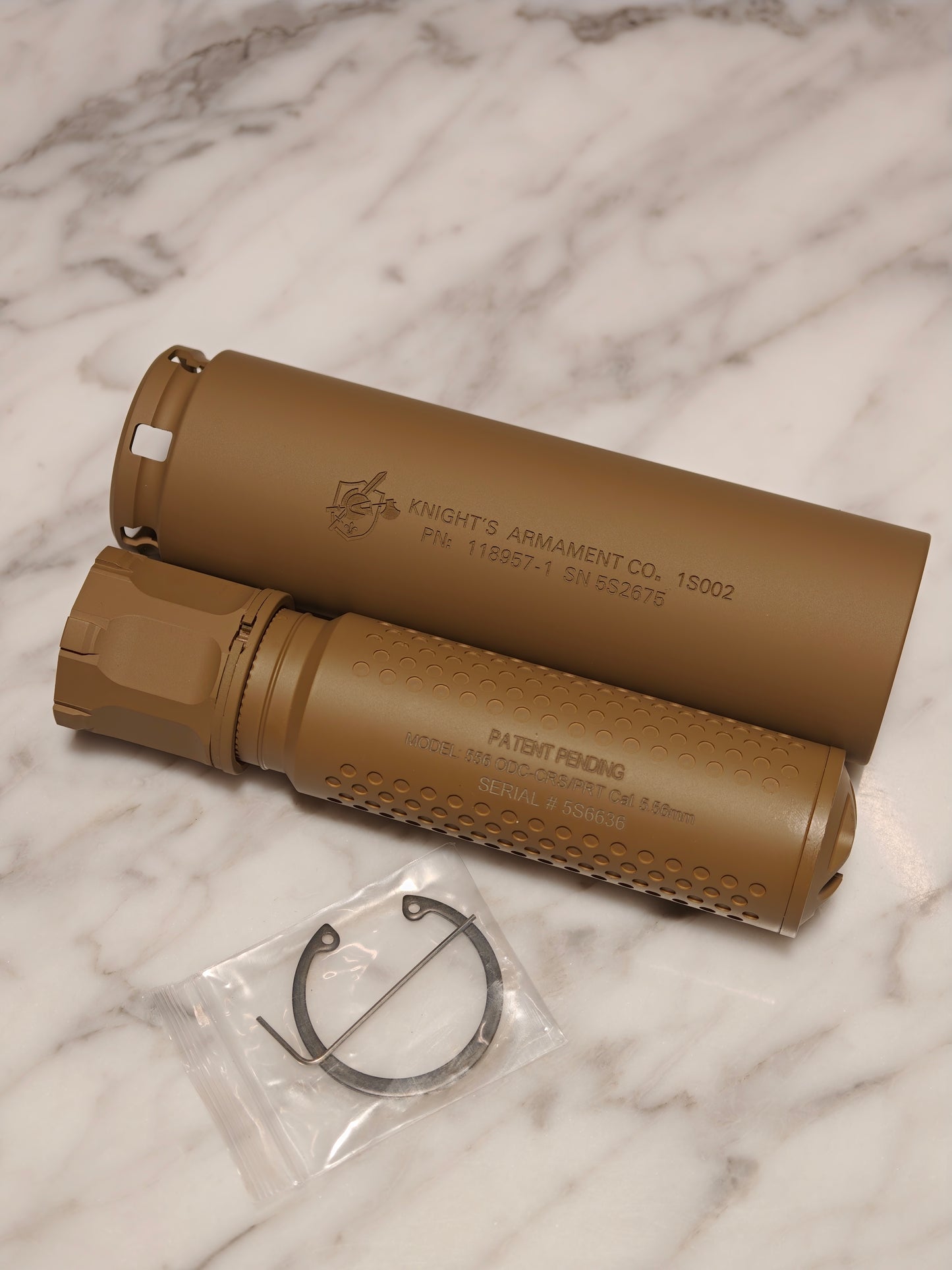 Angry Gun bronze QDC CRS-PRT airsoft suppressor accessory for 14mm CCW replicas