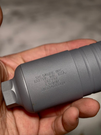 Airsoft Mock Suppressor – 14mm CCW, SRD762/SRD556 with QD muzzle break suppressor Replica