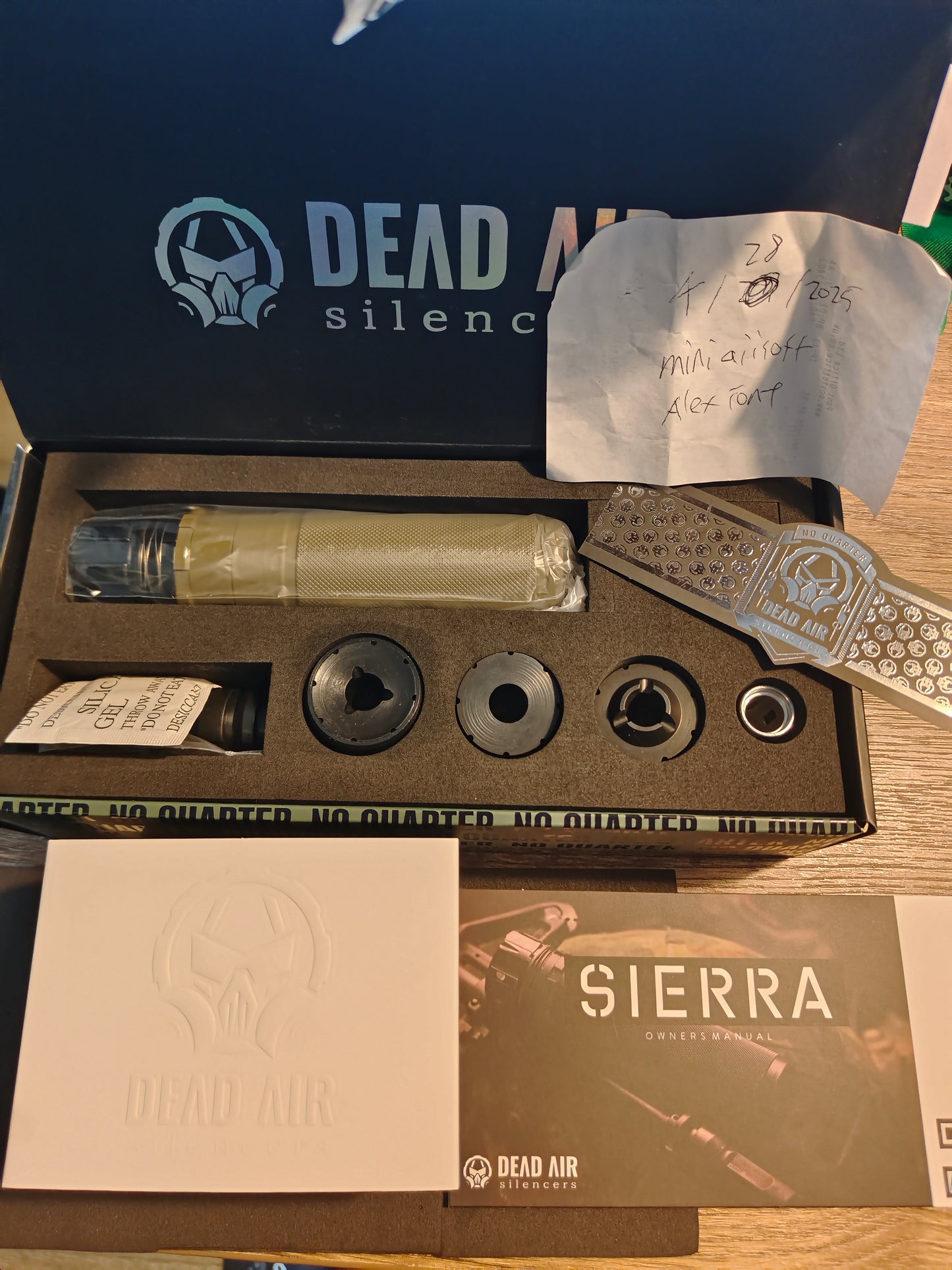 Airsoft Mock Suppressor – 14mm CCW, Dead Air Sierra 5 Suppressor Style + Muzzle Brake(Replica Only)