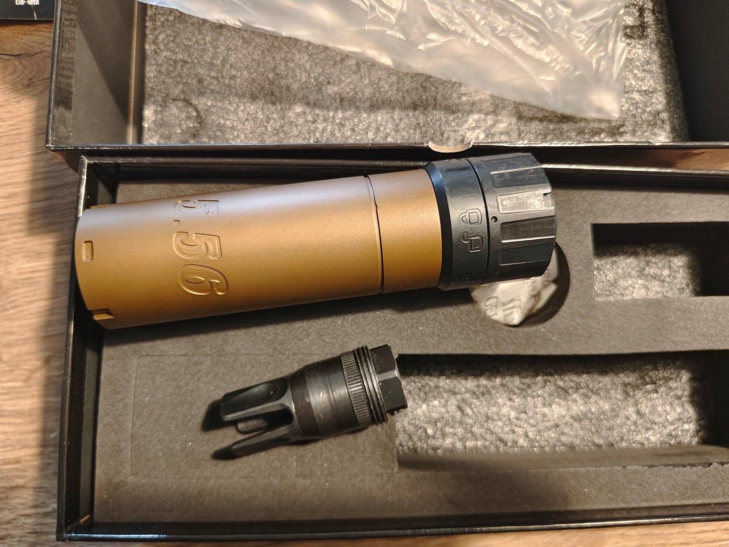 Airsoft Mock Suppressor – 14mm CCW, Sig SLX556C  Suppressor Style + Muzzle Brake(Replica Only)