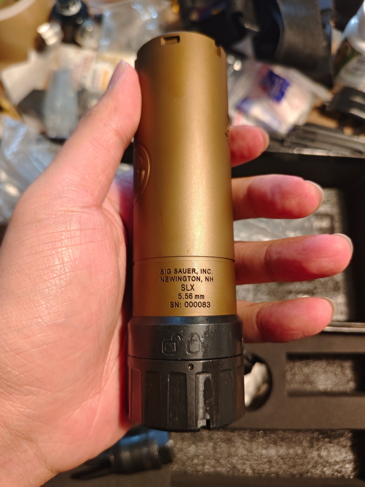 Airsoft Mock Suppressor – 14mm CCW, Sig SLX556C  Suppressor Style + Muzzle Brake(Replica Only)