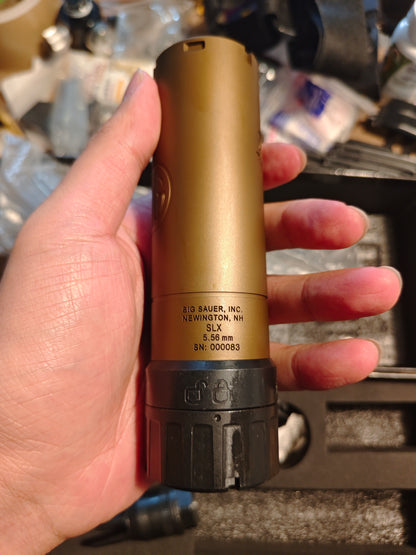 Airsoft Mock Suppressor – 14mm CCW, Sig SLX556C  Suppressor Style + Muzzle Brake(Replica Only)