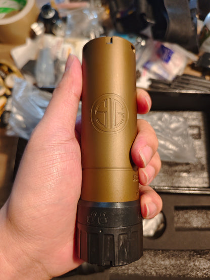 Airsoft Mock Suppressor – 14mm CCW, Sig SLX556C  Suppressor Style + Muzzle Brake(Replica Only)