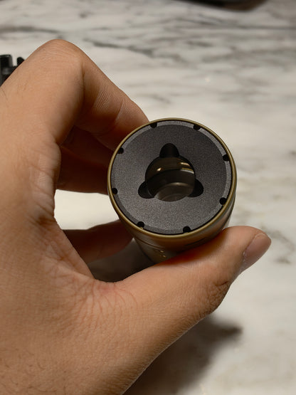 Airsoft Mock Suppressor – 14mm CCW, Dead Air PYRO2.0 N4 Suppressor Style + Muzzle Brake(Replica Only)