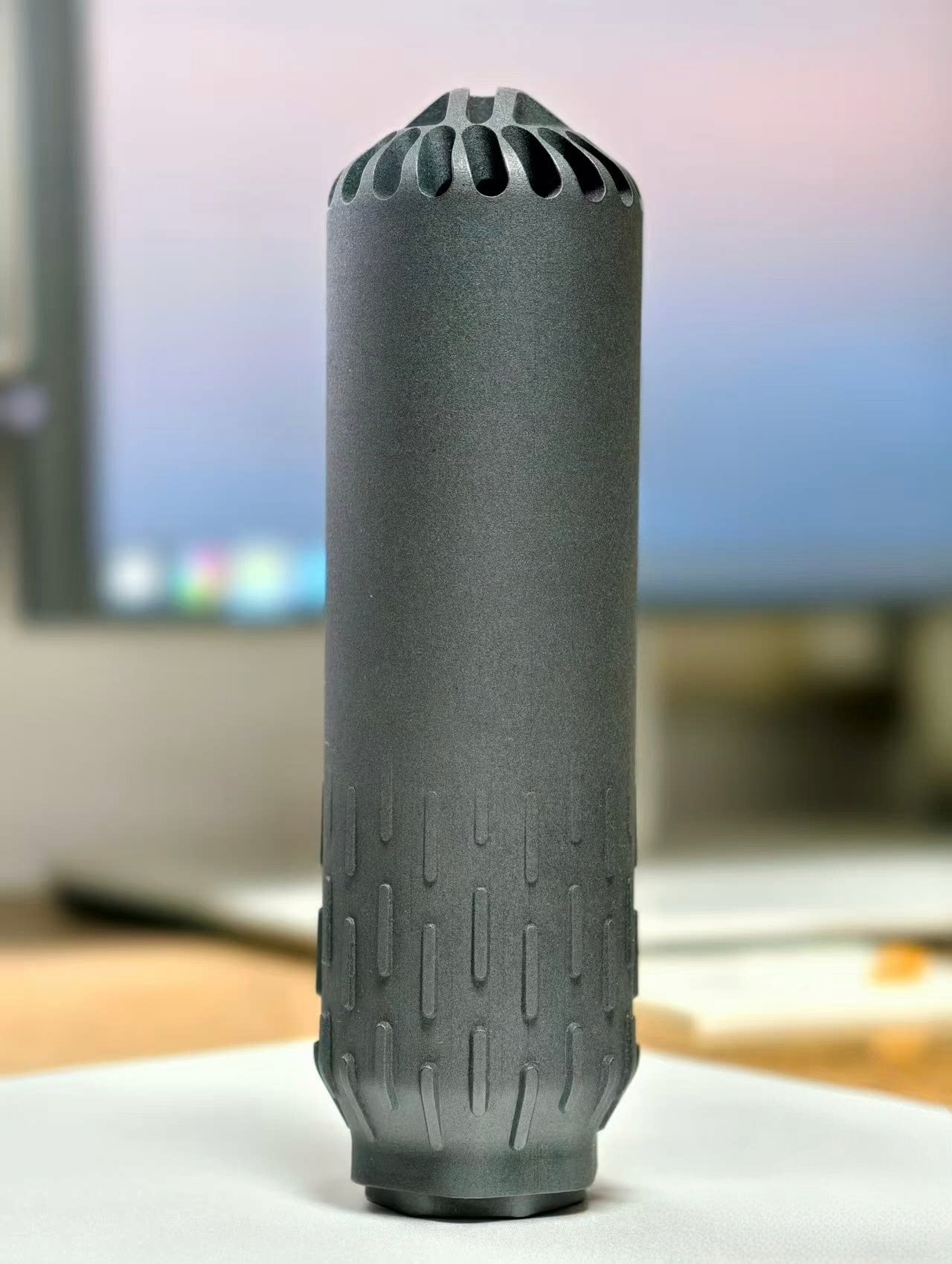 Airsoft 14mm CCW HUXWRX Oss FLOW 3D print nylon model mock Suppressor