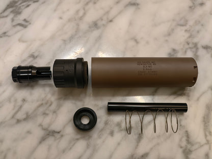 Airsoft Mock Suppressor – 14mm CCW, Sig Xm7 SLX MG 6.8 with QD muzzle break suppressor Replica