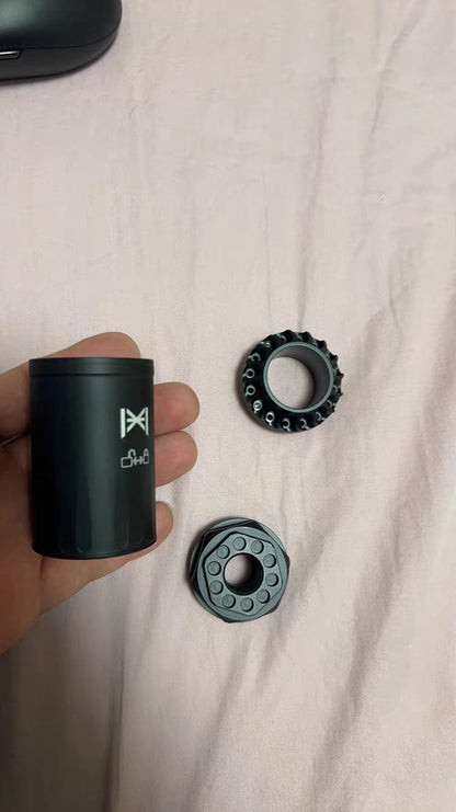 Airsoft Mock Suppressor – 14mm CCW, HUXWRX BLASTPHEMY BLAST Suppressor Style (Replica Only)