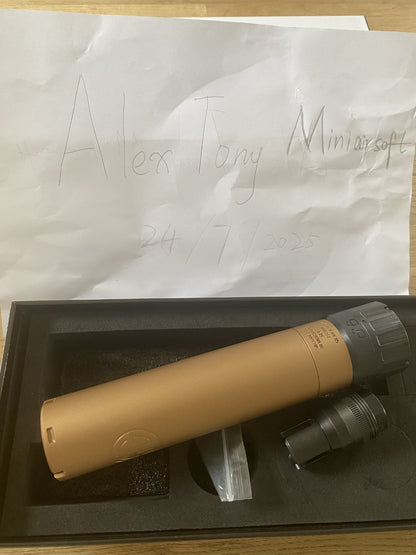 Airsoft Mock Suppressor – 14mm CCW, Sig SLX 762 Suppressor Style + Muzzle Brake (Replica Only)