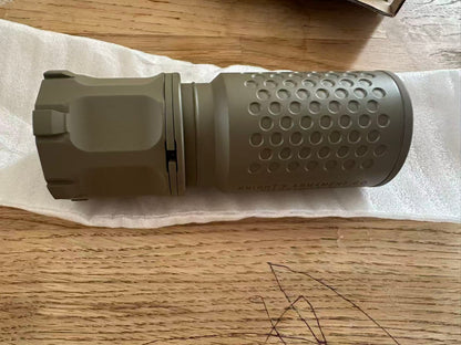 Airsoft Mock Suppressor – 14mm CCW, KS1 ANGRYGUN QDC/MCQ-PRT Suppressor Style + Muzzle Brake(Replica Only)