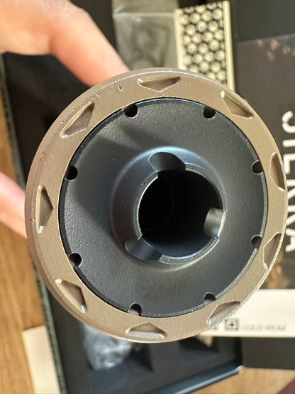 Airsoft Mock Suppressor – 14mm CCW, Dead Air lAZARUS 6 Suppressor Style + Muzzle Brake(Replica Only)