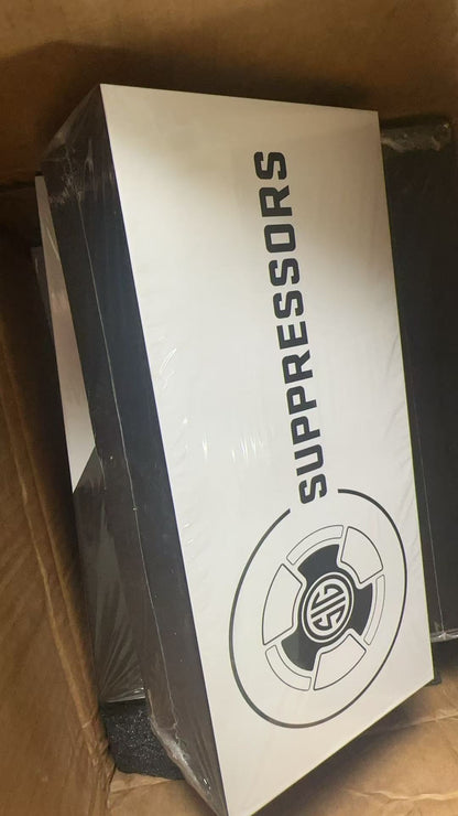 Airsoft Mock Suppressor – 14mm CCW, Sig SLX.300blk Suppressor Style + Muzzle Brake (Replica Only)