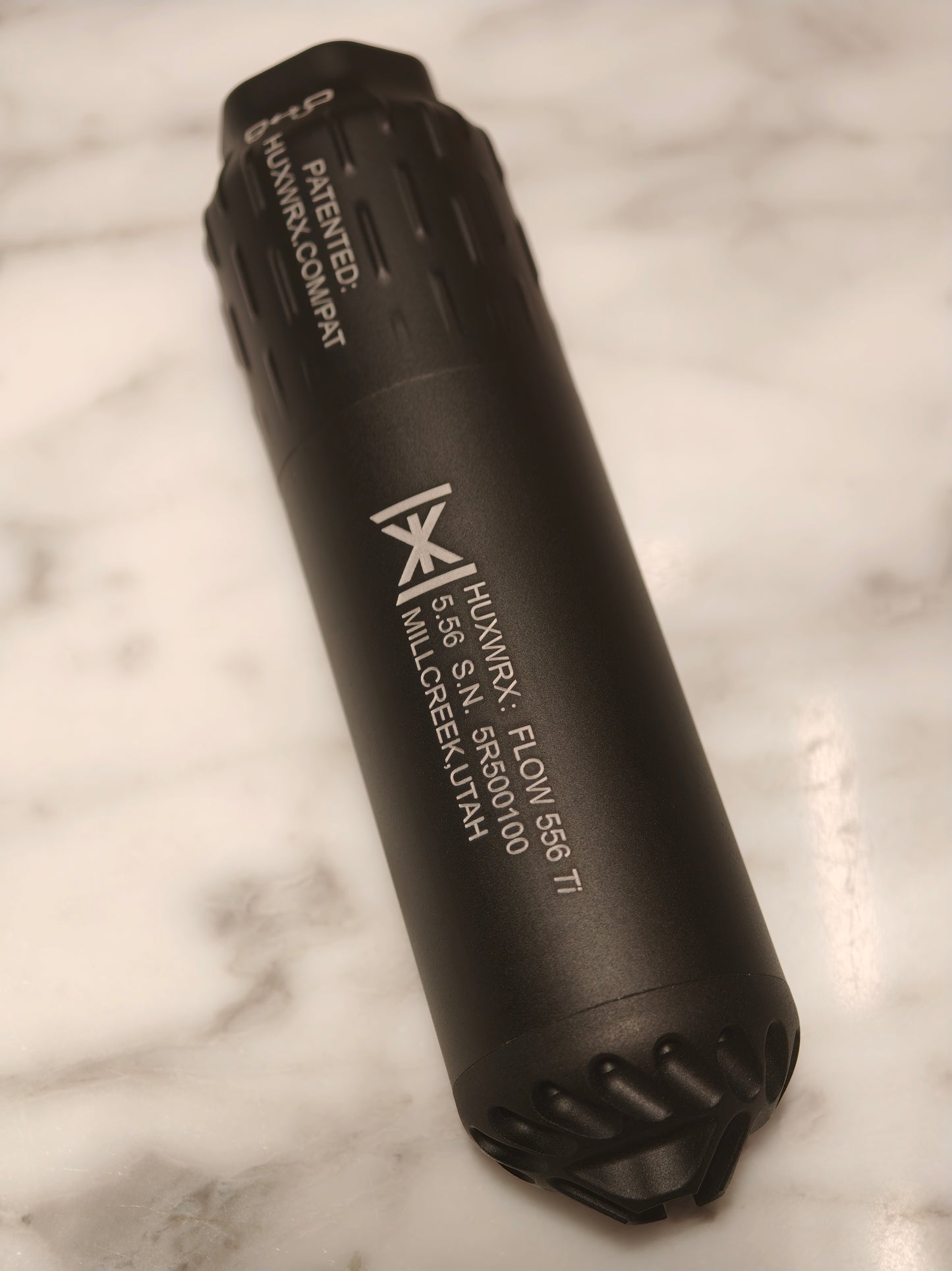 HUXWRX FLOW 556Ti QD lock markings close-up