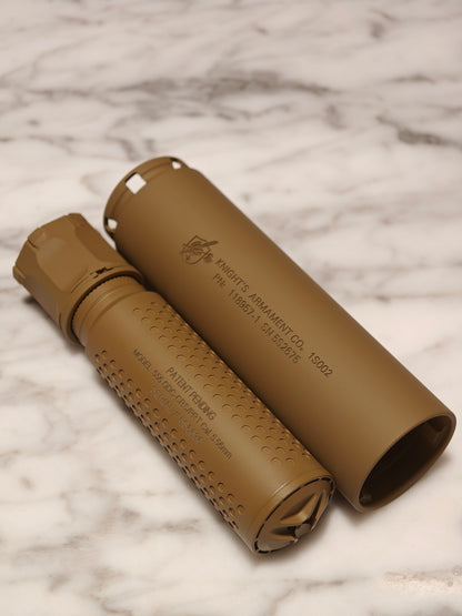 Angry Gun QDC CRS-PRT 163mm 14mm CCW airsoft mock suppressor close-up