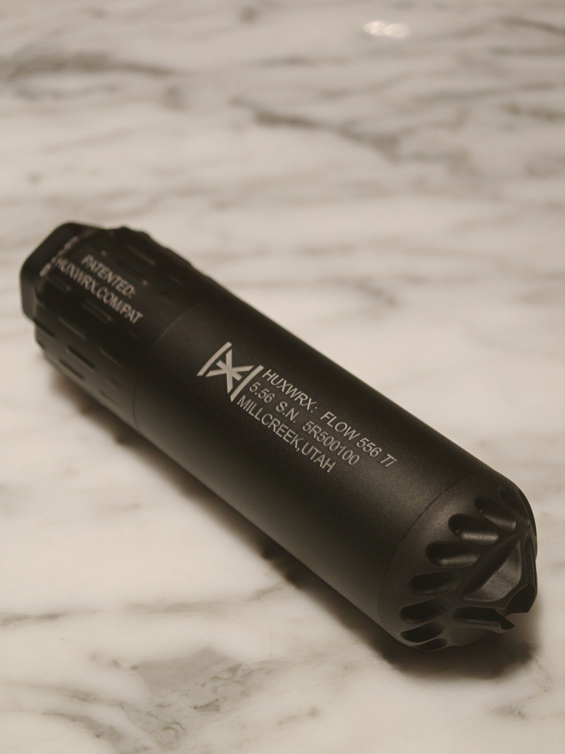 HUXWRX FLOW 556Ti QD airsoft mock suppressor side profile