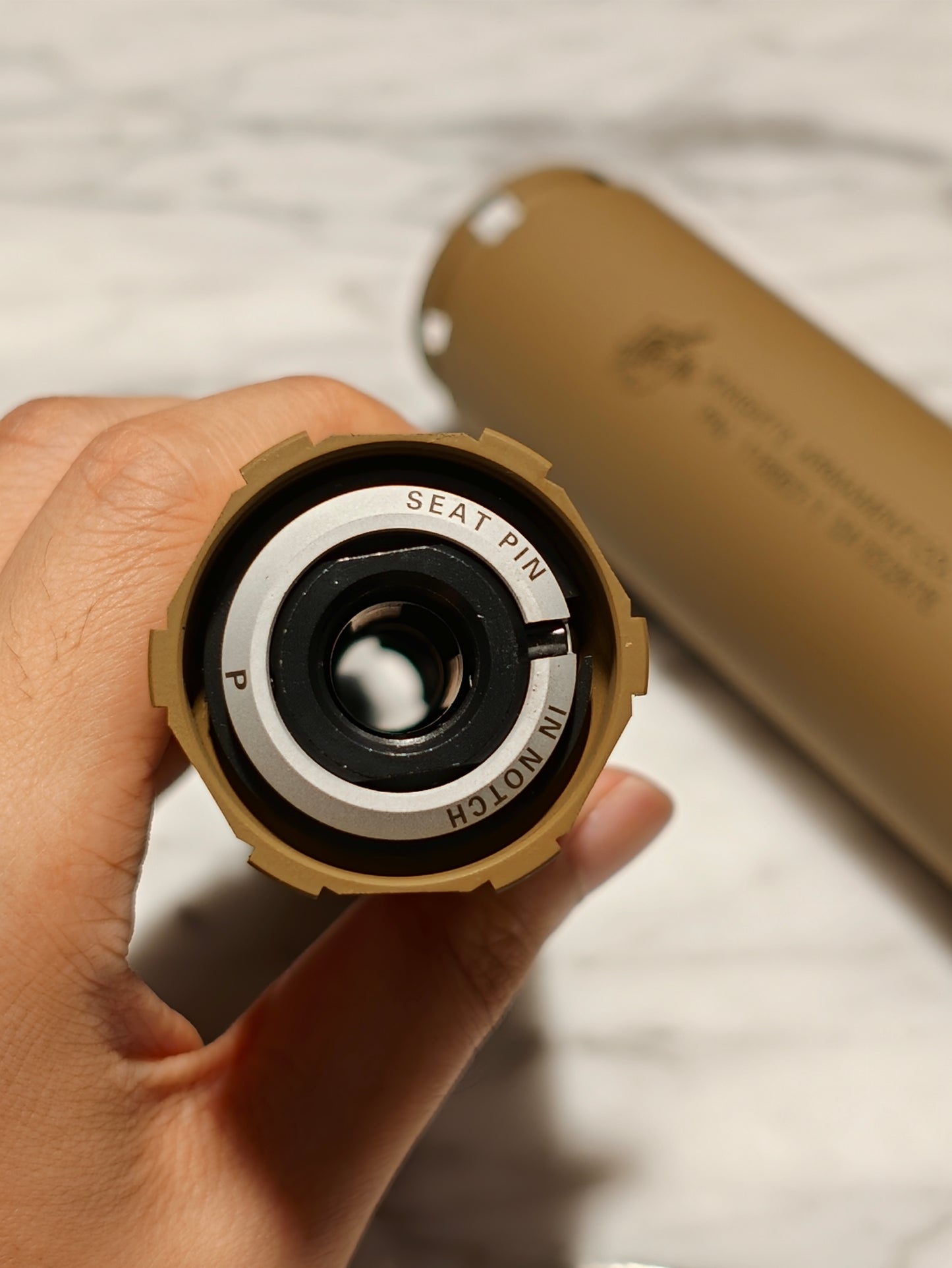 KAC style CRS-PRT mock suppressor for KS1 and L403A1 airsoft builds