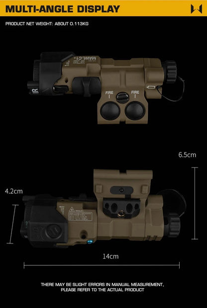 Airsoft MAWL-C1 Style Red Laser & Flashlight Module