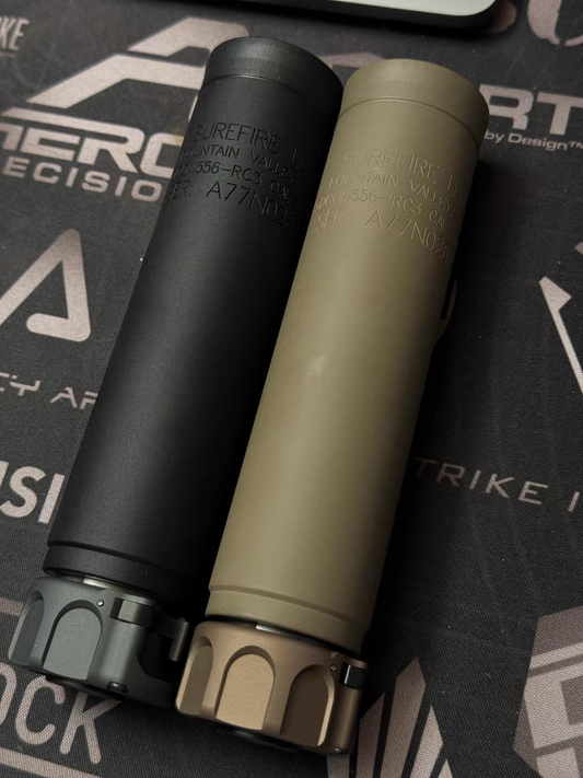 Airsoft Mock Suppressor – 14mm CCW, ANGRYGUN SOCOM556-RC3 Suppressor Style + Muzzle Brake(Replica Only)