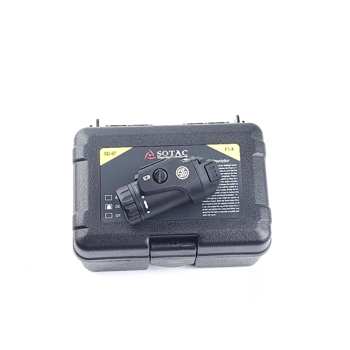 SOTAC sig Foxtrot1X Tactical LED 400 Lumens Flashlight Sidearm Torch Airsoft