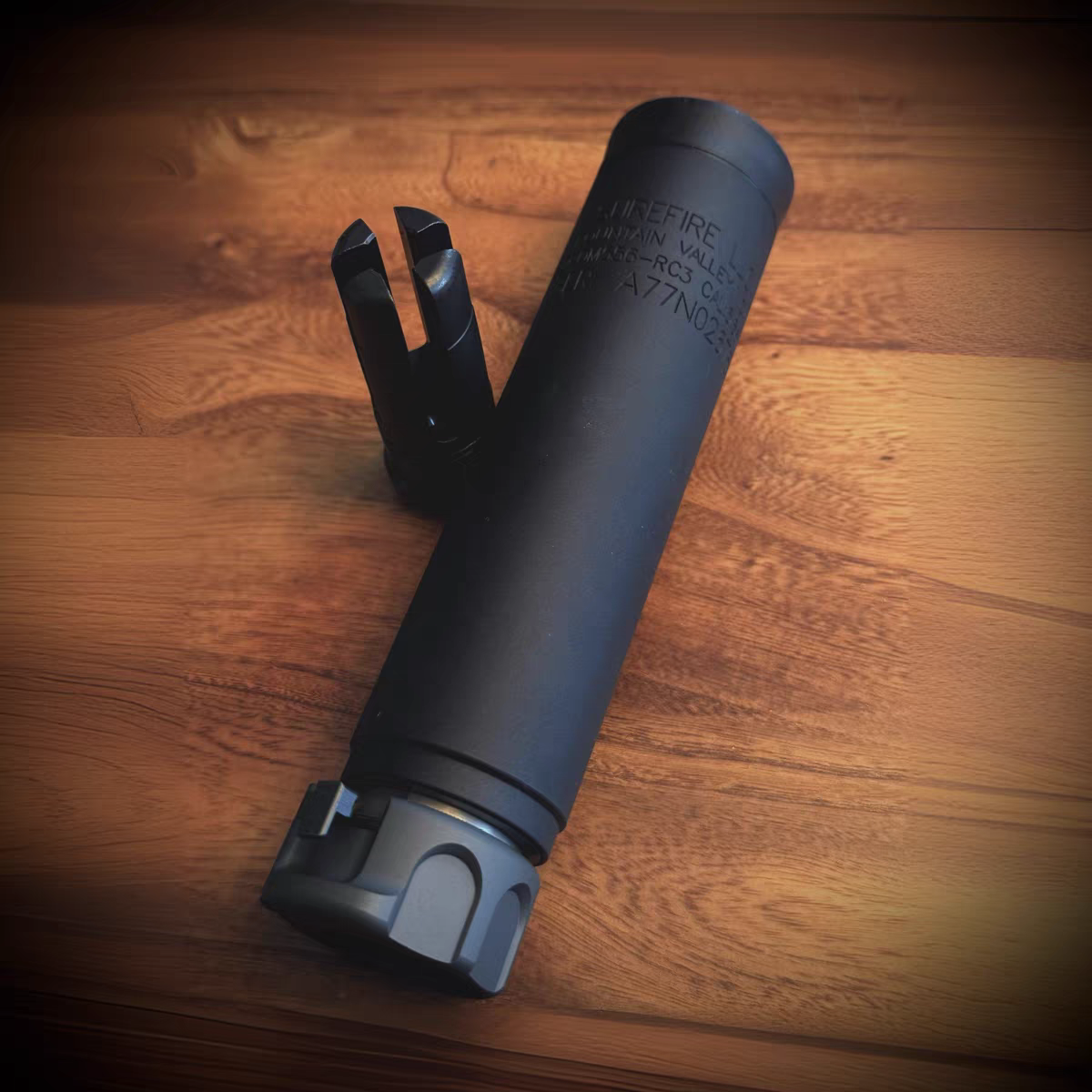 Airsoft Mock Suppressor – 14mm CCW, ANGRYGUN SOCOM556-RC3 Suppressor Style + Muzzle Brake(Replica Only)